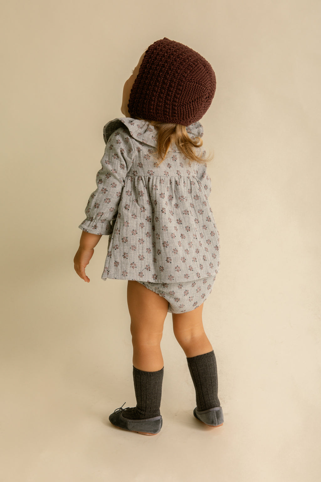 Vestido Camisero Gris Gasa