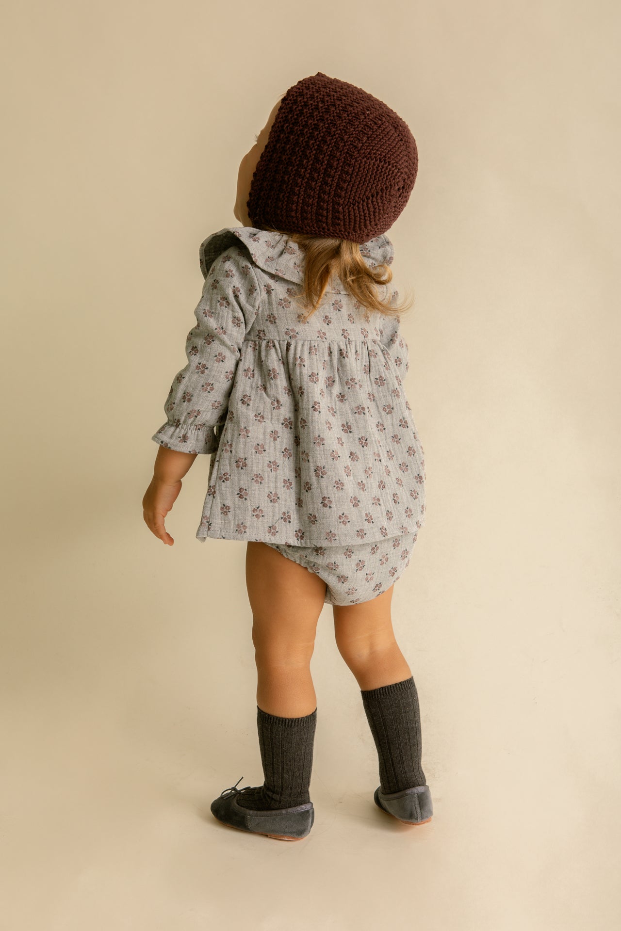 Vestido Camisero Gris Gasa